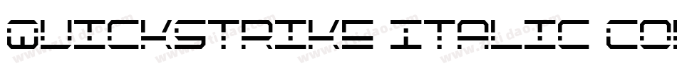 QuickStrike Italic Condensed字体转换